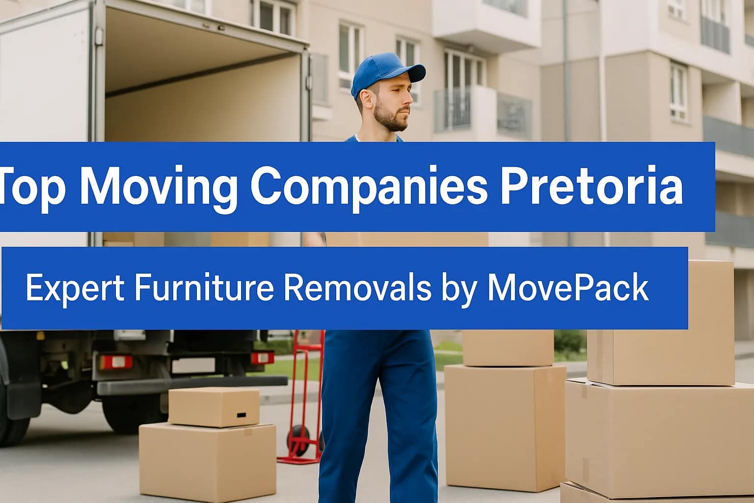 Professional mover in Pretoria loading boxes into a moving truck – MovePack Furniture Removals banner